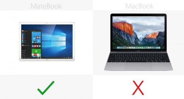 华为MateBook和苹果MacBook规格参数对比 _