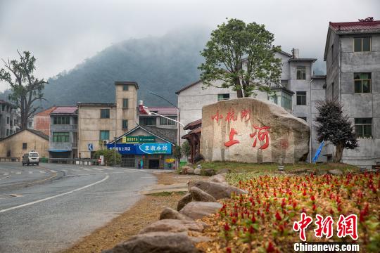 立石题名的开门见山式村口:大畈乡上河村 浦江县农办提供